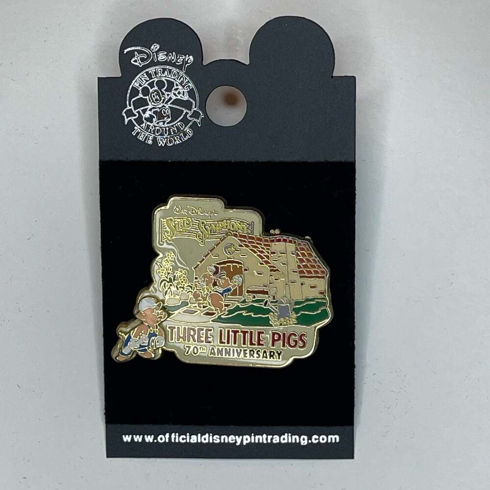 Disney Pin Three Little‎ Pigs 70th Anniversary Silly Symphony Trading Pin